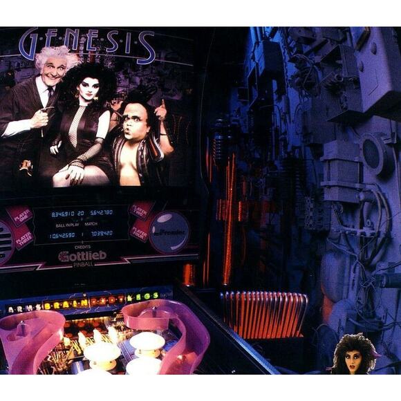 Genesis Pinball FLYER Original Game Sci-Fi Gothic Horror Art Print 1986 Vintage - Picture 1 of 6